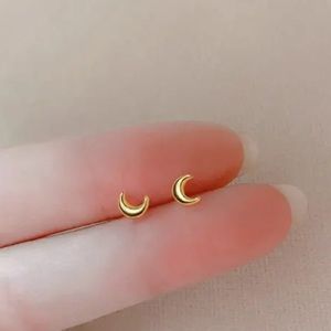 Crescent Moon Simple Minimalist Women’s Stud Earrings